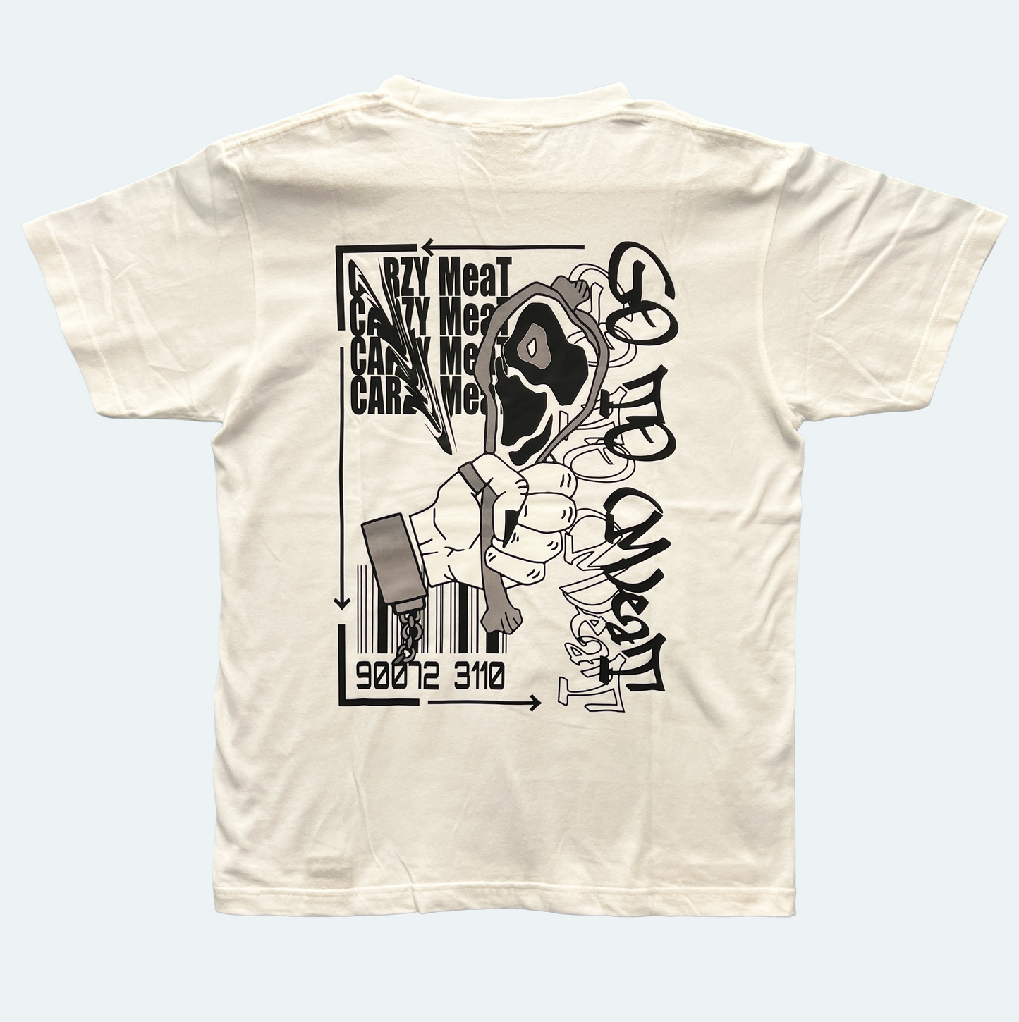 CRAZYMeaT コラボTシャツshort WHITE