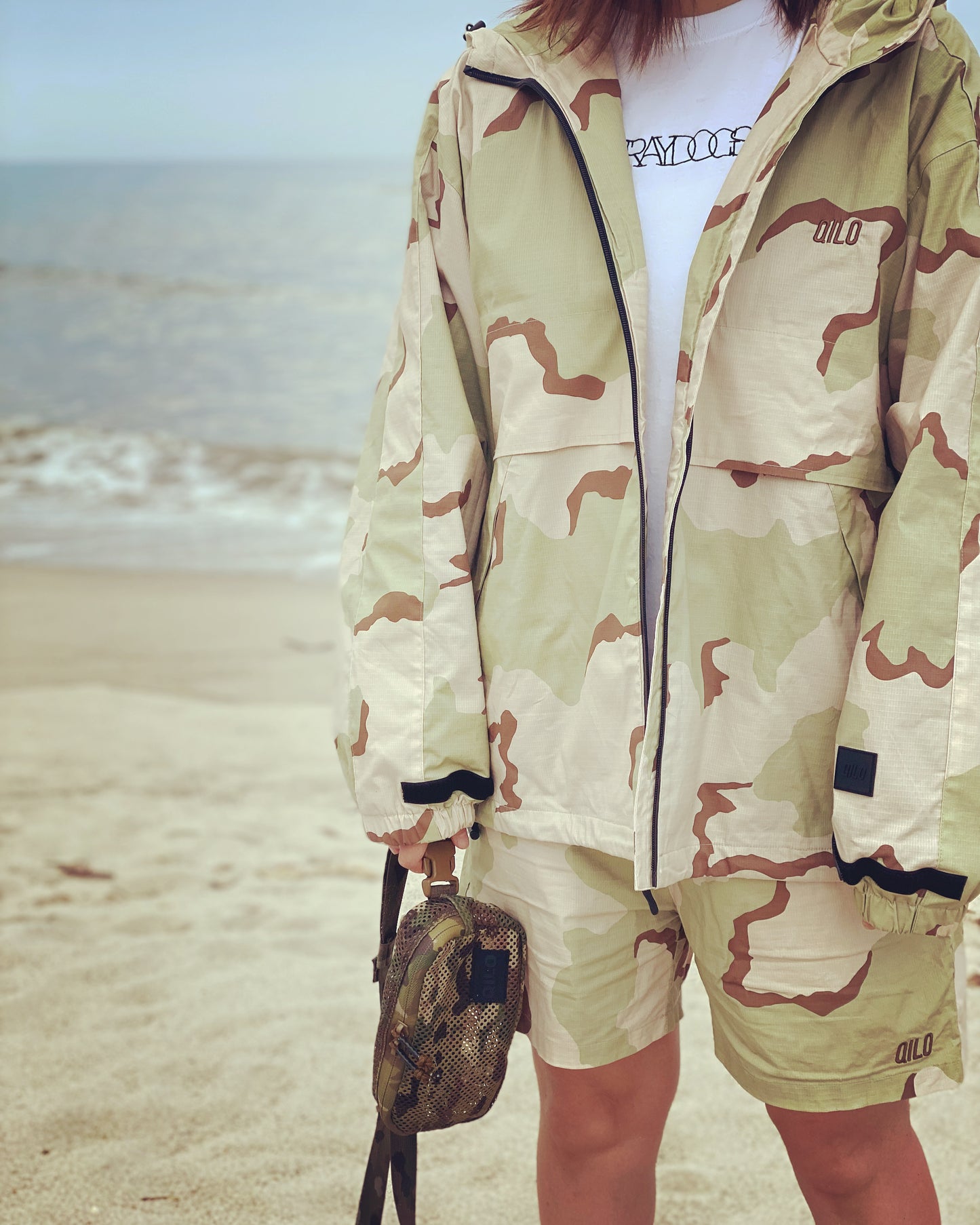 訳アリ品 QILO Retro Windbreaker in DCU