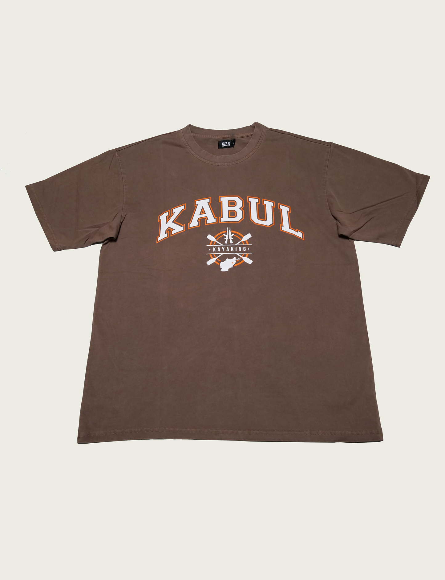 QILO Kabul Kayaking Tee in Dark Walnut キロ カブル ティーシャツ ダークウォールナット