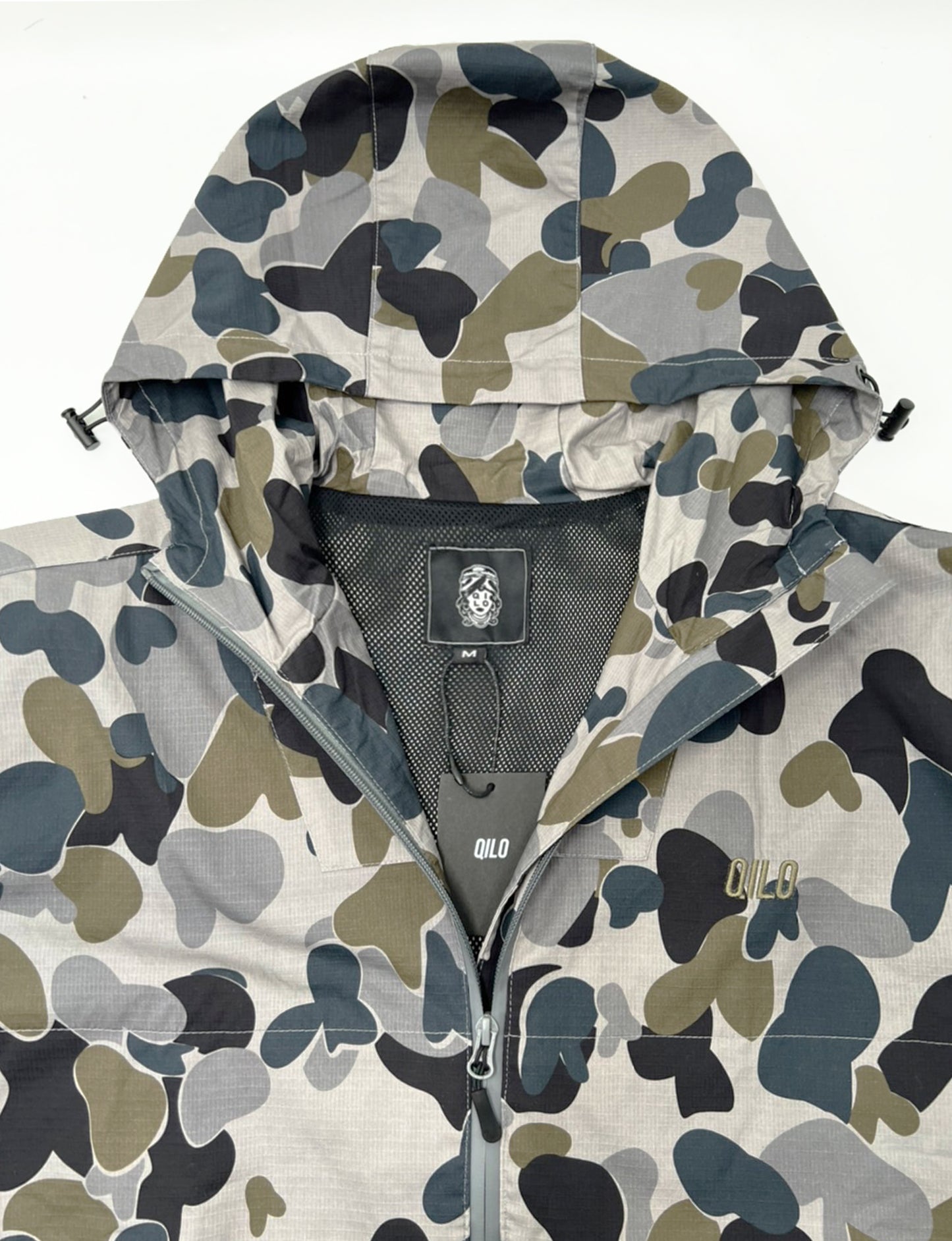 訳アリ品 QILO x WRMFZY Retro Windbreaker in Auscam DPNU