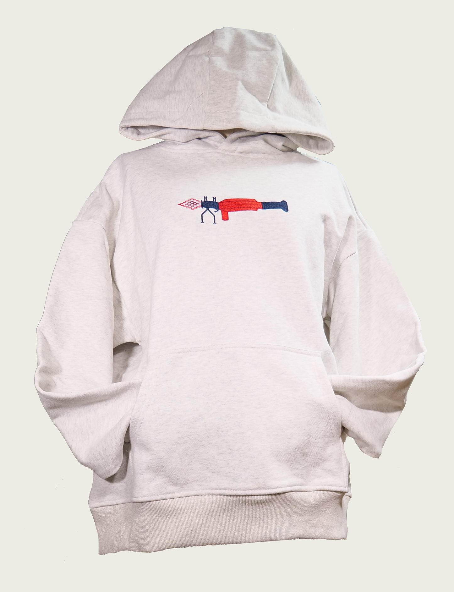 QILO RPG Embroidered Hoodie in Heather Grey RPG刺繍 フーディ グレー