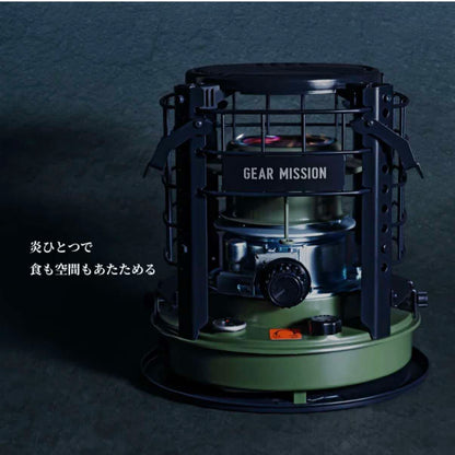 【受注販売 9/13(日)まで！！】TOYOTOMI "GEAR MISSION" 石油コンロ K3-GM1 オリーブグリーン【数量限定】